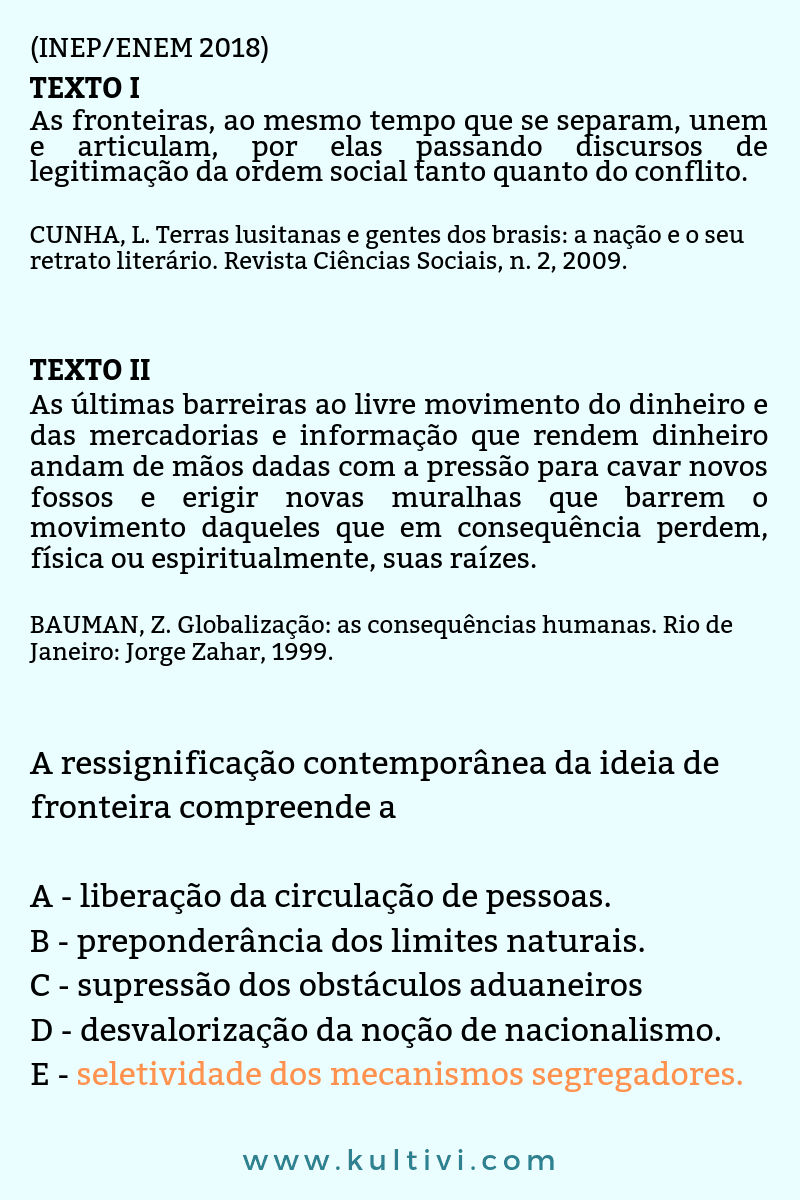 questao geografia enem - blog kultivi